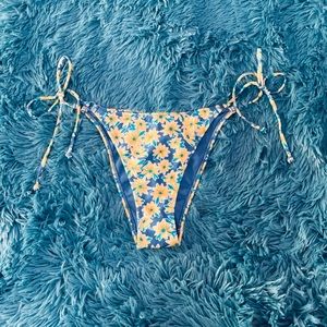 String Floral Tie Bikini Bottom Size S